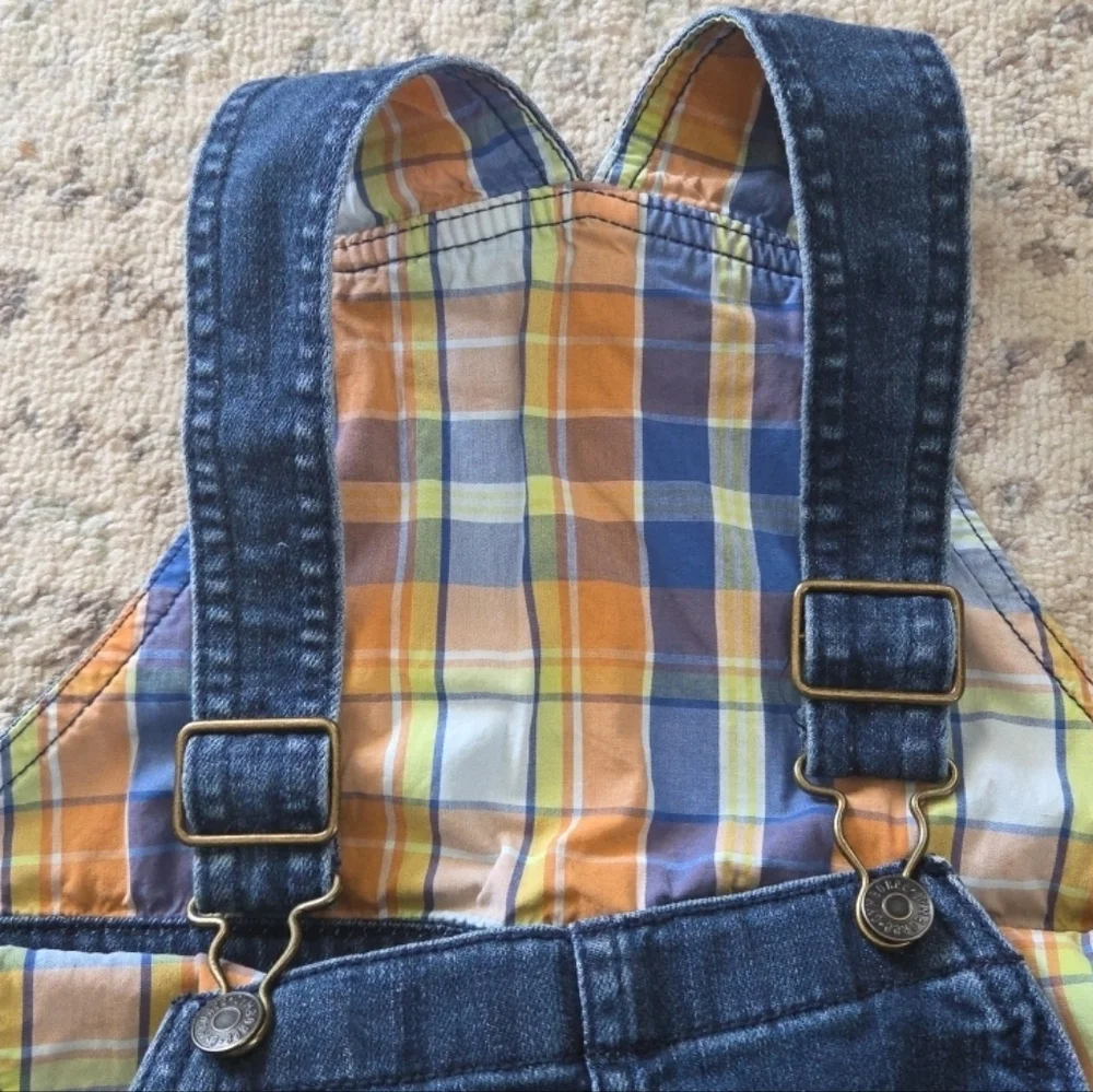 GYMBOREE Denim Overalls Shortalls Mr. Fix it Size 5T EUC